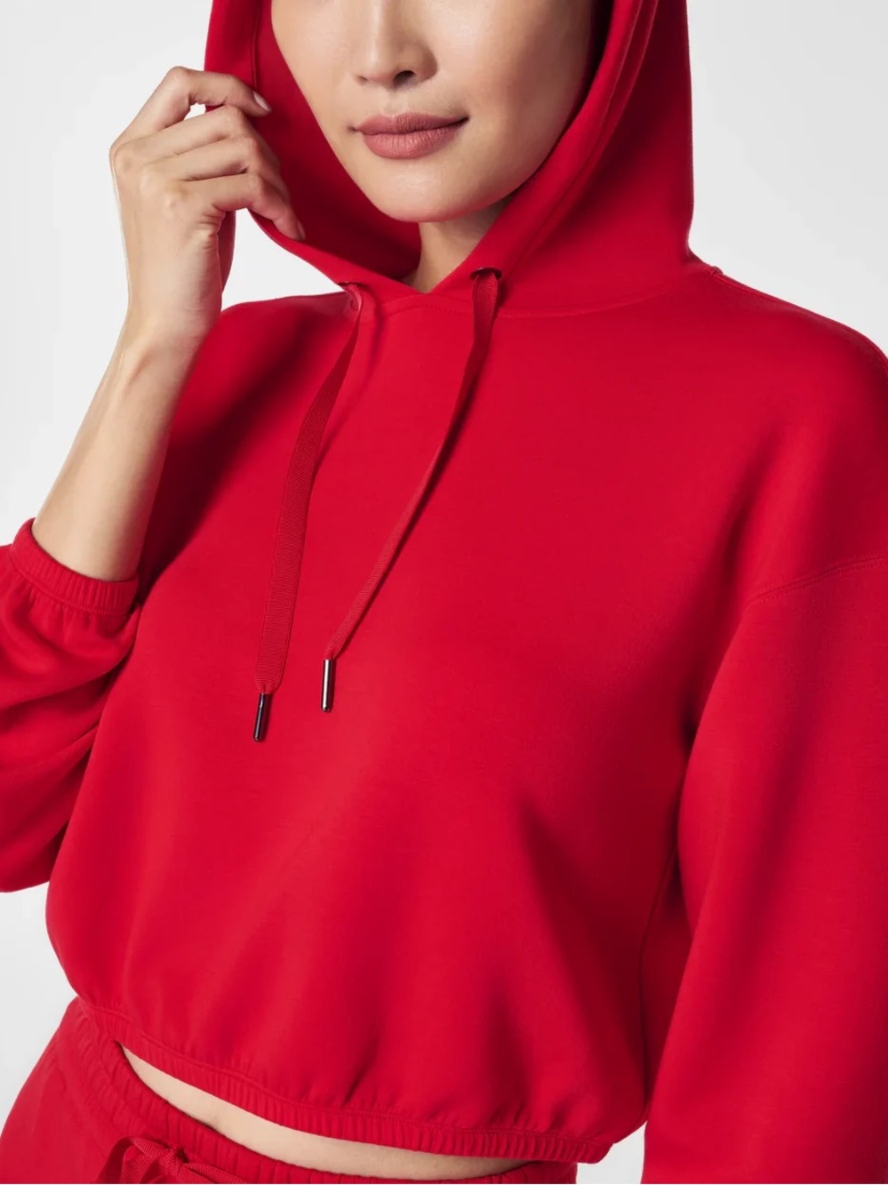 Spanx Air Essentials Cropped Hooded Sweatshirt Size SP